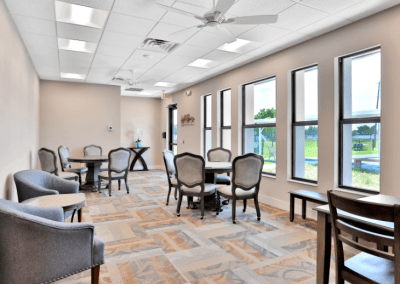 Interior of Clubhouse Tables and Chairs